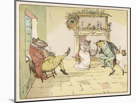 "A Frog He Would A-Wooing Go" 3 of 4-Randolph Caldecott-Mounted Art Print