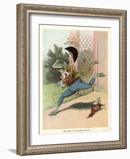 A Frog He Would a Wooing Go, Children's Book Illustration-null-Framed Giclee Print