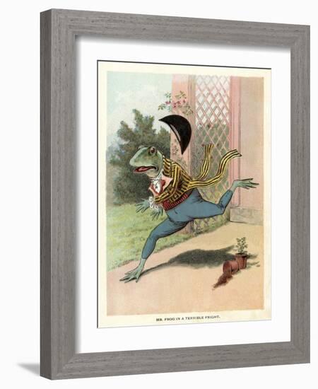 A Frog He Would a Wooing Go, Children's Book Illustration-null-Framed Giclee Print