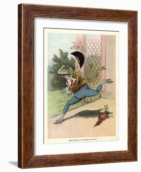 A Frog He Would a Wooing Go, Children's Book Illustration-null-Framed Giclee Print