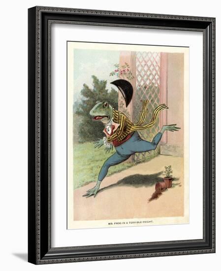 A Frog He Would a Wooing Go, Children's Book Illustration-null-Framed Giclee Print