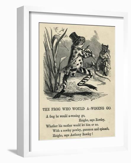 A Frog He Would A-Wooing Go-T. Dalziel-Framed Art Print