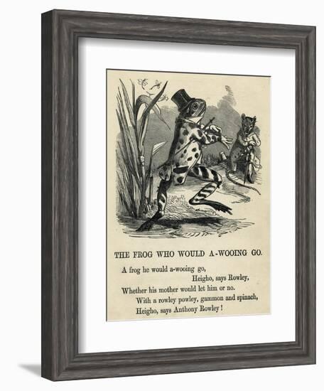 A Frog He Would A-Wooing Go-T. Dalziel-Framed Art Print