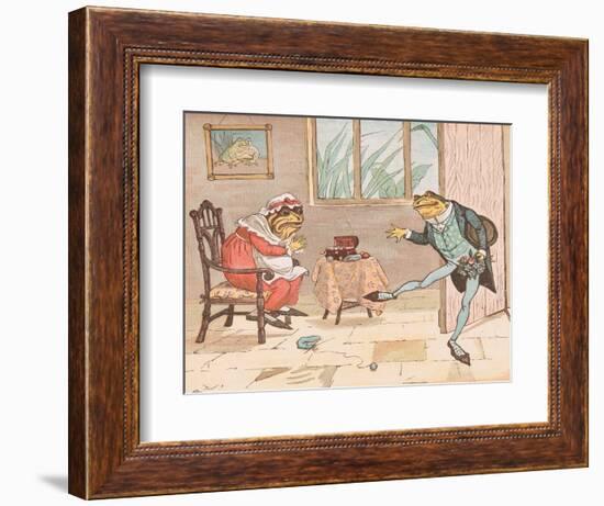 A Frog He Would a Wooing Go-Randolph Caldecott-Framed Giclee Print