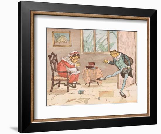 A Frog He Would a Wooing Go-Randolph Caldecott-Framed Giclee Print