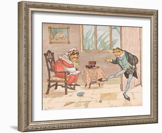 A Frog He Would a Wooing Go-Randolph Caldecott-Framed Giclee Print