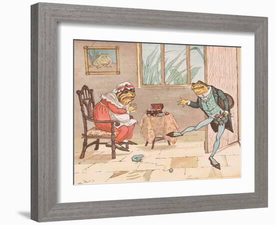 A Frog He Would a Wooing Go-Randolph Caldecott-Framed Giclee Print