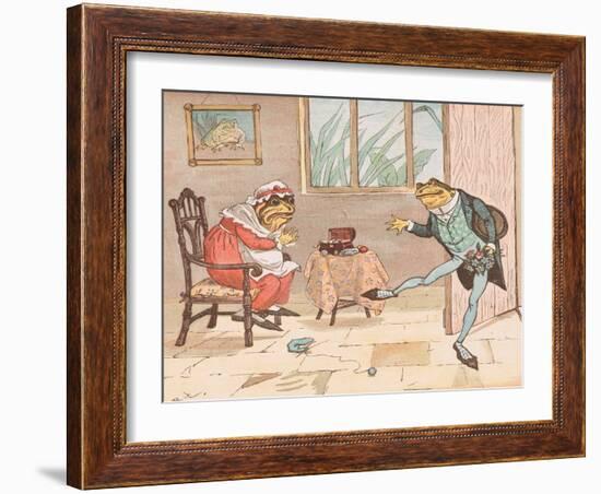 A Frog He Would a Wooing Go-Randolph Caldecott-Framed Giclee Print