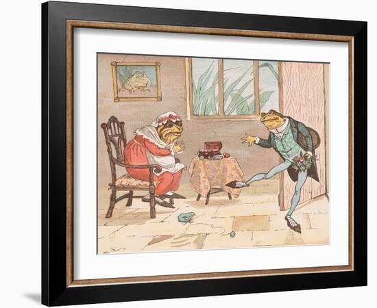 A Frog He Would a Wooing Go-Randolph Caldecott-Framed Giclee Print