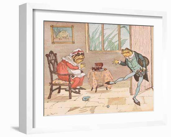 A Frog He Would a Wooing Go-Randolph Caldecott-Framed Giclee Print