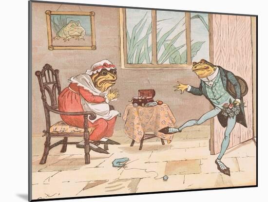 A Frog He Would a Wooing Go-Randolph Caldecott-Mounted Giclee Print