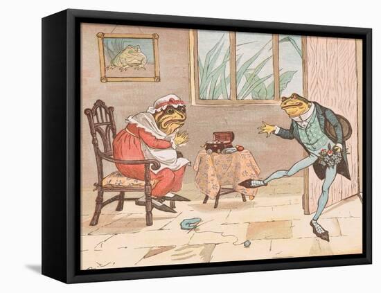 A Frog He Would a Wooing Go-Randolph Caldecott-Framed Premier Image Canvas