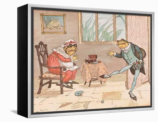 A Frog He Would a Wooing Go-Randolph Caldecott-Framed Premier Image Canvas