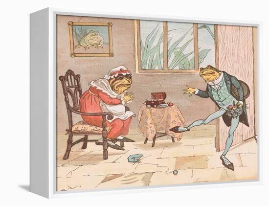 A Frog He Would a Wooing Go-Randolph Caldecott-Framed Premier Image Canvas