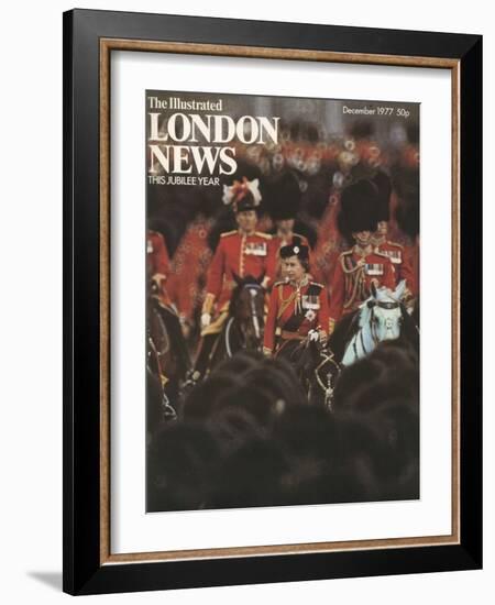 A Front Cover from the Illustrated London News of Queen Elizabeth's Silver Jubilee-null-Framed Photographic Print