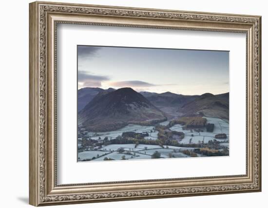 A Frosty Morning over Loweswater Fell in the Lake District National Park-Julian Elliott-Framed Photographic Print