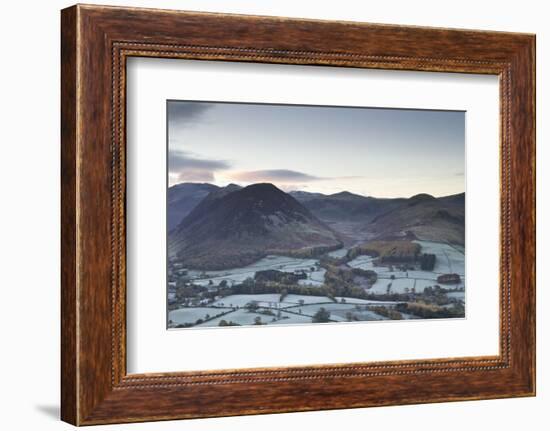 A Frosty Morning over Loweswater Fell in the Lake District National Park-Julian Elliott-Framed Photographic Print