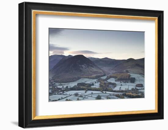 A Frosty Morning over Loweswater Fell in the Lake District National Park-Julian Elliott-Framed Photographic Print