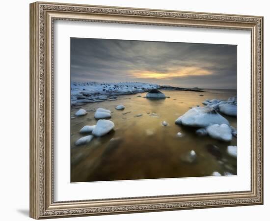 A Frozen, Rusty Bay on Andoya Island in Nordland County, Norway-Stocktrek Images-Framed Photographic Print