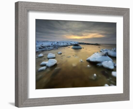 A Frozen, Rusty Bay on Andoya Island in Nordland County, Norway-Stocktrek Images-Framed Photographic Print