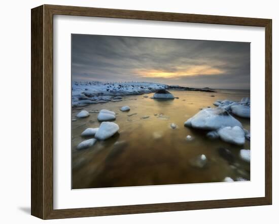 A Frozen, Rusty Bay on Andoya Island in Nordland County, Norway-Stocktrek Images-Framed Photographic Print