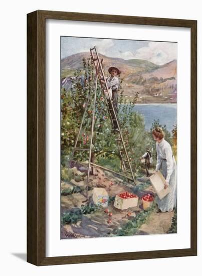 A Fruit Ranch at Nelson, British Columbia-Harold Copping-Framed Giclee Print