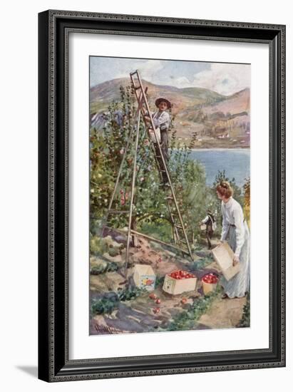 A Fruit Ranch at Nelson, British Columbia-Harold Copping-Framed Giclee Print