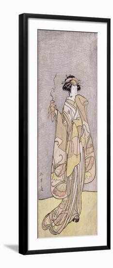 A Full-Length Portrait of the Actor Ichikawa Monnosuke II-Chokosai Eisho-Framed Giclee Print