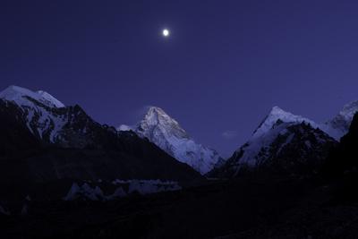 A Full Moon Illuminates The North Face Of K2 Photographic Print Tommy Heinrich Art Com