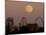 A Full Moon Rises Behind Downtown Saint Louis Buildings and the Gateway Arch Friday-Charlie Riedel-Mounted Photographic Print