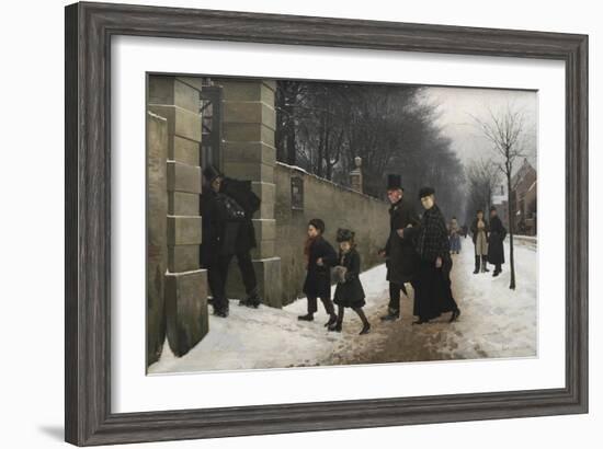 A Funeral, 1883-Frants Henningsen-Framed Giclee Print