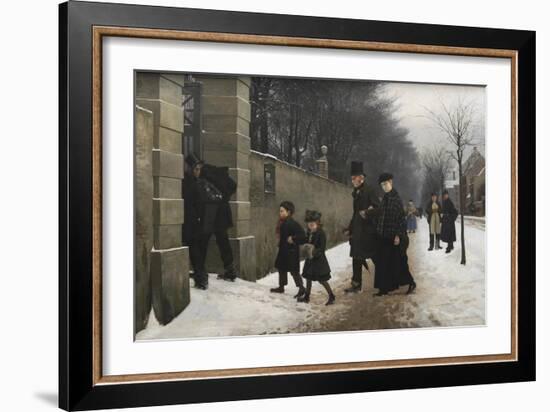 A Funeral, 1883-Frants Henningsen-Framed Giclee Print