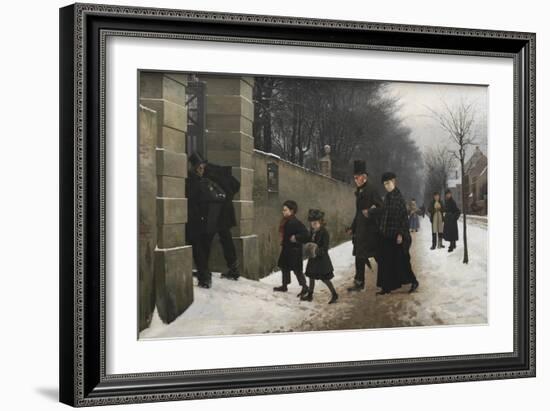 A Funeral, 1883-Frants Henningsen-Framed Giclee Print