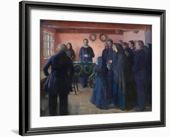 A Funeral, 1891-Anna Ancher-Framed Giclee Print