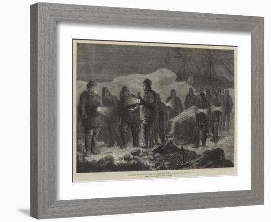 A Funeral in the Arctic Regions During the Night of Winter-Johann Nepomuk Schonberg-Framed Giclee Print