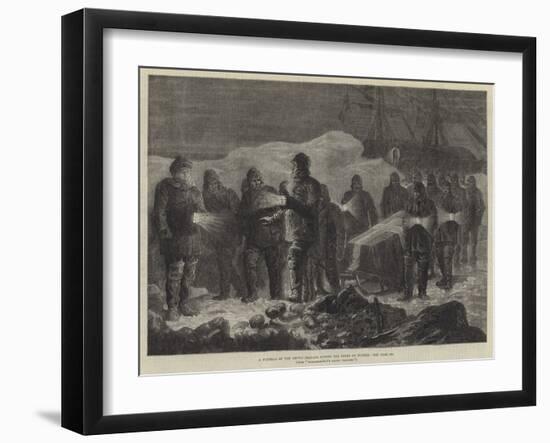 A Funeral in the Arctic Regions During the Night of Winter-Johann Nepomuk Schonberg-Framed Giclee Print