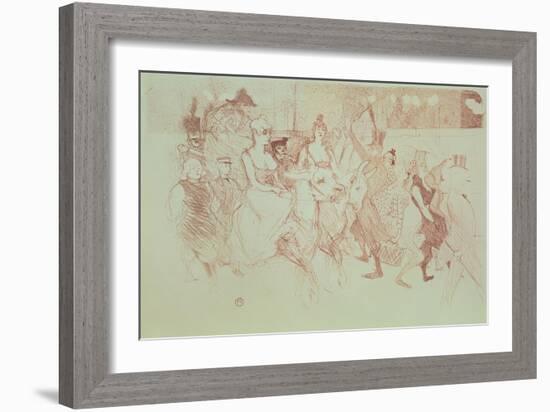 A Gala at the Moulin Rouge, 1893 (Pencil on Paper)-Henri de Toulouse-Lautrec-Framed Giclee Print