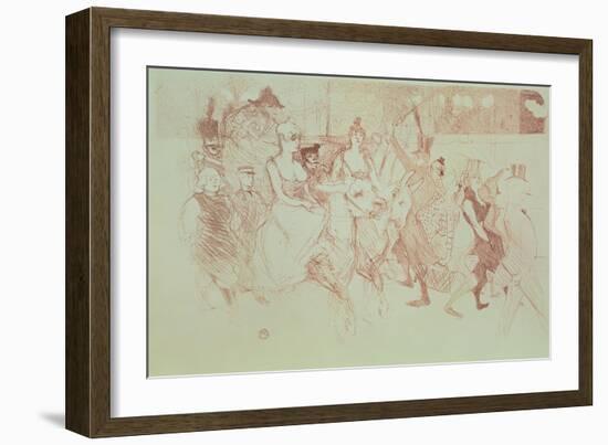 A Gala at the Moulin Rouge, 1893 (Pencil on Paper)-Henri de Toulouse-Lautrec-Framed Giclee Print