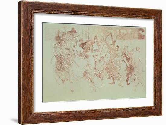 A Gala at the Moulin Rouge, 1893 (Pencil on Paper)-Henri de Toulouse-Lautrec-Framed Giclee Print