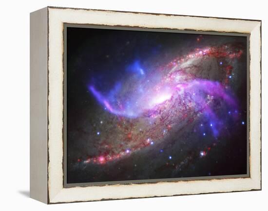 A Galactic Light Show in Spiral Galaxy Ngc 4258-null-Framed Premier Image Canvas