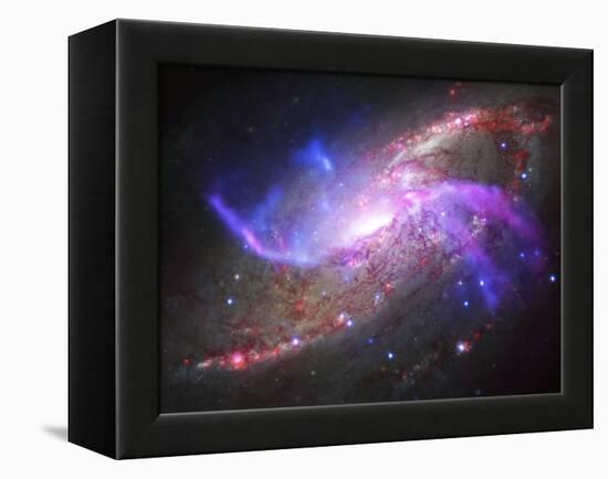 A Galactic Light Show in Spiral Galaxy Ngc 4258-null-Framed Premier Image Canvas