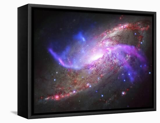 A Galactic Light Show in Spiral Galaxy Ngc 4258-null-Framed Premier Image Canvas