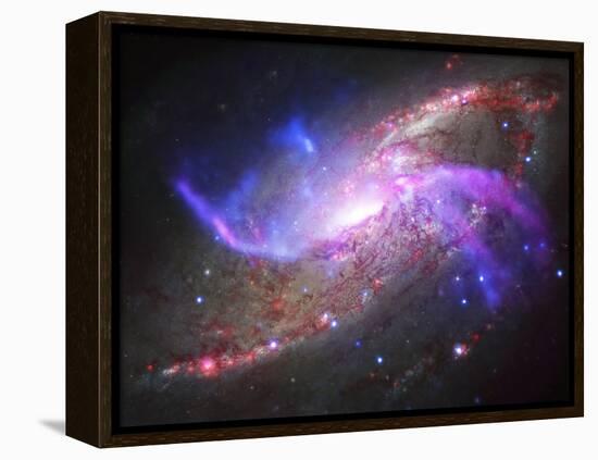 A Galactic Light Show in Spiral Galaxy Ngc 4258-null-Framed Premier Image Canvas