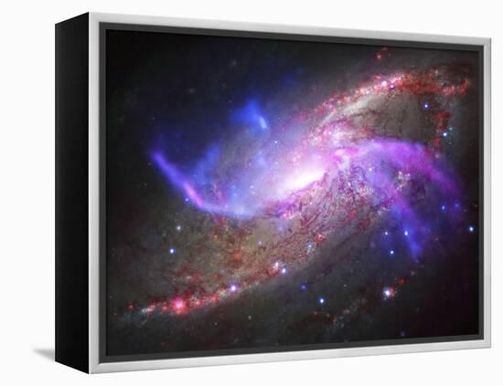 A Galactic Light Show in Spiral Galaxy Ngc 4258-null-Framed Premier Image Canvas