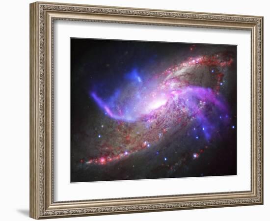 A Galactic Light Show in Spiral Galaxy Ngc 4258-null-Framed Photographic Print