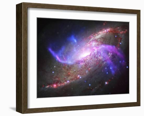 A Galactic Light Show in Spiral Galaxy Ngc 4258-null-Framed Photographic Print