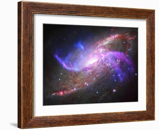 A Galactic Light Show in Spiral Galaxy Ngc 4258-null-Framed Photographic Print