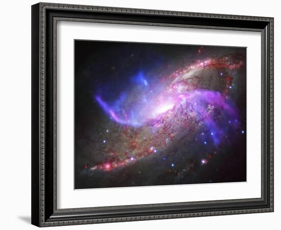 A Galactic Light Show in Spiral Galaxy Ngc 4258-null-Framed Photographic Print