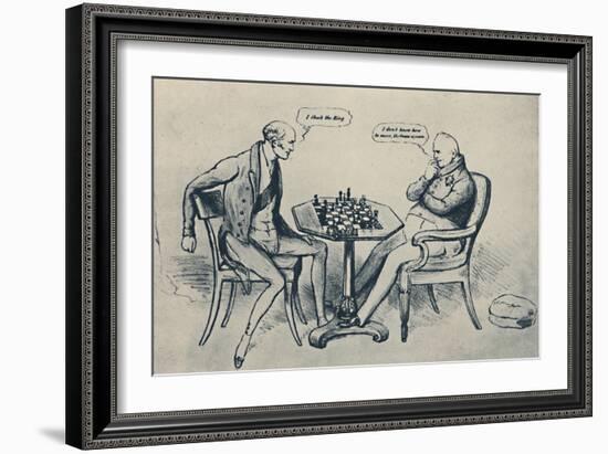 'A Game at Chess: Lord Grey Playing William IV', 1948-John Doyle-Framed Giclee Print