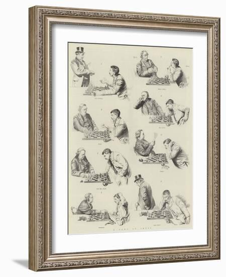 A Game at Chess-null-Framed Giclee Print